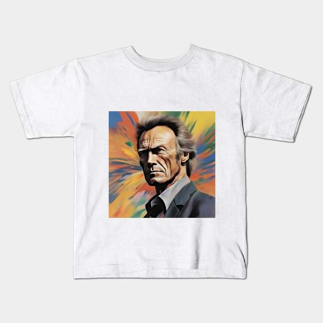 Your hero Clint Eastwood Kids T-Shirt by bogfl